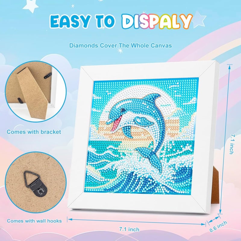 Nardoll Diamond Art Kits with Wooden Frame - Arts and Crafts - Dimond Art Painting by Numbers - GEM Art for Beginners Adult Home Wall Decor - Image 3
